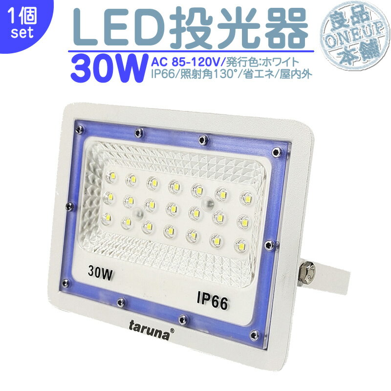 LED投光器 LEDライト LED作業灯 屋外 30W 2400LM LED 投光器 集魚灯 集魚ライト 看板灯 ハイパワー 高出力 照射角130度 省エネ L...