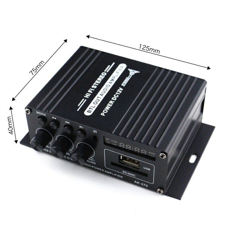 �ѥ����� �ǥ����륢��� �����ǥ�������� ���� 2ch ����20W��20W USB SD �����ɺ����� HiFi Bluetooth5.0�б� �ޥ����б� �ϥ��ѥ �ⲻ�� ����ߥܥǥ� ¿��ǽ ���㲻Ĵ�� ��⥳�� 12V-5A �����ץ�����