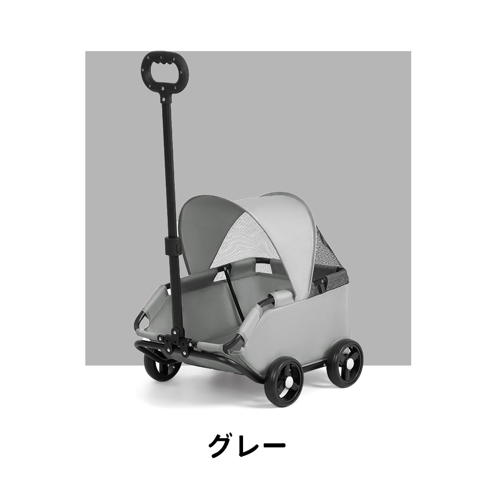 ペットカート 折りたたみ 犬用カート猫用カート 45°の斜め角デザイン 360度回転ハ...