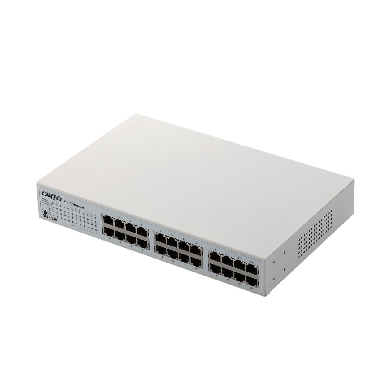 エレコム(ELECOM) エレコム スイッチングハブ ギガビット 24ポート マグネット付き 電源内蔵 金属筺体 EHC-G24MN-HJW