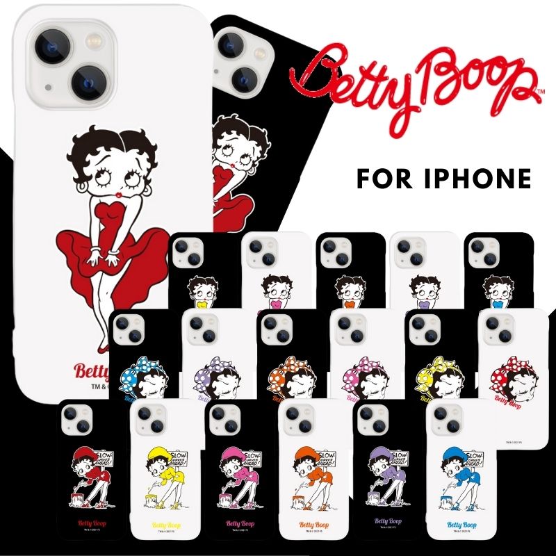  BETTYBOOP ベティブープ スマホケース ネオンサンドケース iPhone13 iPhone13Pro iPhone13mini iPhone13ProMax iPhone12 オシャレ かわいい 大人 スマホカバー アメリカ イラスト 女の子 白 黒