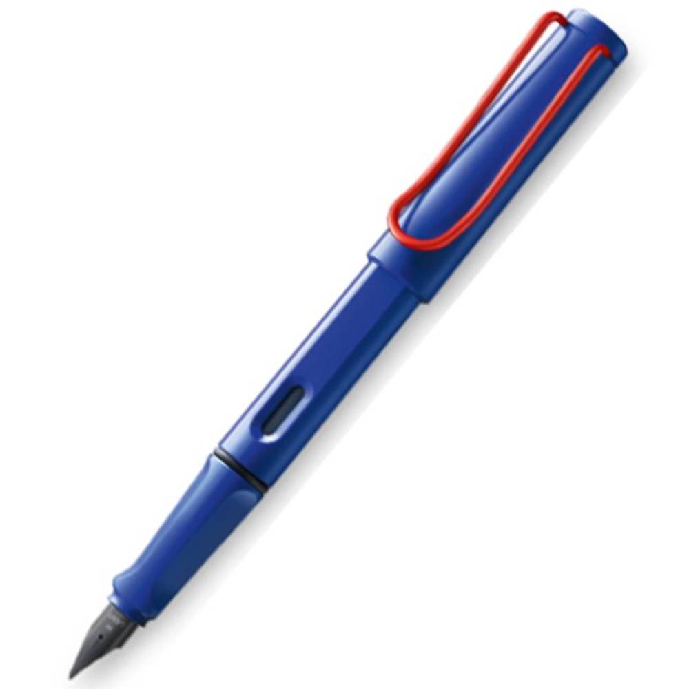 ラミー（LAMY） LAMY safari(ラミー サファリ)万年筆L14R F/FP(細字) ブルー　レッドクリップ【メール便250円_あす楽対象外_同梱3点まで】[4014519753681]