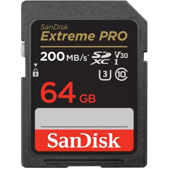 SanDisk(サンディスク)SDSDXXU-064G-GN4IN(海外パッケージ）エクストリーム プロ SDXC UHS-I メモリーカード 64GB（UHS-I対応・V30対応・最大200MB/s）