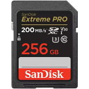 【メール便送料無料 代金引換不可】SanDisk(サンディスク)SDSDXXD-256G-GN4IN(海外パッケージ）エクストリーム プロ SDXC UHS-I メモリーカード 256GB（UHS-I対応 V30対応 最大200MB/s） 0619659188658