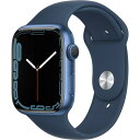 【あす楽対応_関東】 【国内正規品】APPLE（アップル）Apple Watch Series 7 GPSモデル 45mm MKN83J/Aアビスブルースポーツバンド[4549995257946]