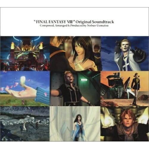 FINAL FANTASY VIII ORIGINAL SOUNDTRACKゲーム・ミュージック　発売日 : 2004年5月10日　種別 : CD　JAN : 4988601460026　商品番号 : SQEX-10005【商品紹介】PS2版RPG「FINAL FANTASY VIII」の音源を完全収録した4枚組オリジナル・サウンドトラック。【収録内容】CD:11.Liberi Fatali2.Balamb GARDEN3.Blue Fields4.Don't be Afraid5.The Winner6.Find Your Way7.SeeD8.The Landing9.Starting Up10.Force Your Way11.The Loser12.Never Look Back13.Dead End14.Breezy15.Shuffle or Boogie16.Waltz for the Moon17.Tell Me18.Fear19.The Man with the Machine Gun20.Julia21.Roses and Wine22.Junction23.Timber OwlsCD:21.My Mind2.The Mission3.Martial Law4.Cactus Jack(Galbadian Anthem)5.Only a Plank Between One and Perdition6.SUCCESSION OF WITCHES7.Galbadia GARDEN8.Unrest9.Under Her Control10.The Stage is Set11.A Sacrifice12.FITHOS LUSEC WECOS VINOSEC13.Intruders14.Premonition15.Wounded16.Fragments of Memories17.Jailed18.Rivals19.AmiCD:31.The Spy2.Retaliation3.Movin'4.Blue Sky5.Drifting6.Heresy7.Fisherman's Horizon8.ODEKA ke Chocobo9.Where I Belong10.The Oath11.Slide Show Part112.Slide Show Part213.Love Grows14.The Salt Flats15.Trust Me16.Silence and Motion17.Dance with the Balamb-fish18.Tears of the moon19.Residents20.Eyes On MeCD:41.Mods de Chocobo(featuring N's Telecaster)2.Ride On3.Truth他
