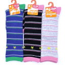 【送料無料】 ブラック、ネイビー、グレー(13-18cm)(2歳〜6歳)(星ボーダー)(3足セット)みっとめるへん社