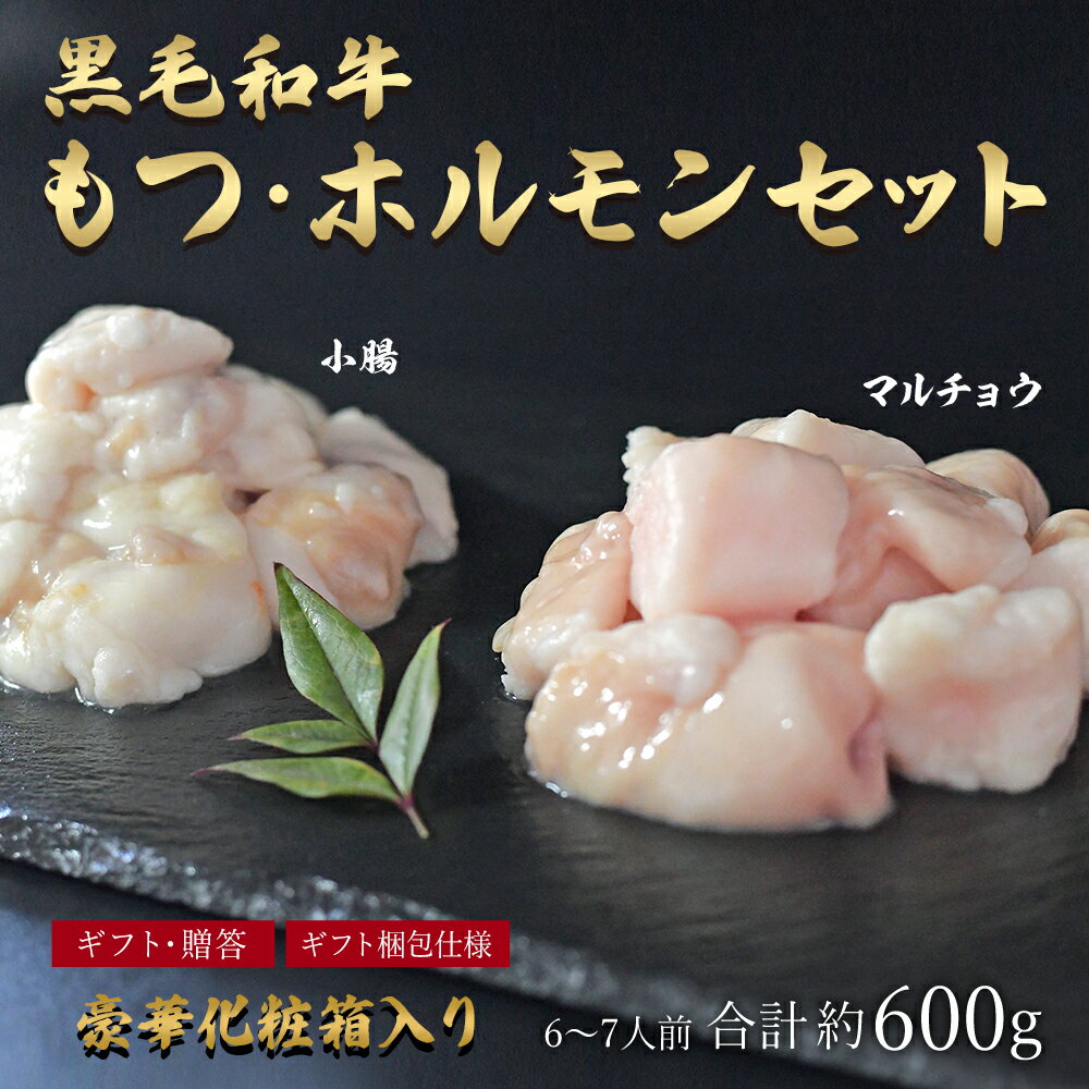 ギフト 肉 送料無料 【贈答】 黒毛和牛 国産 もつ・ホルモンセット 約6〜7人前 合計約600g 和牛 特上 小腸 約300g マルチョウ 丸腸 約300g 牛 牛モツ 焼肉 ホルモン もつ鍋 もつ 冷凍 盛り合わせ 食べ比べ セット 食品のサムネイル