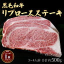 ステーキギフト ギフト 肉 送料無料 国産 黒毛和牛 リブ ロース ステーキ 約500g (250g×2) 約3~4人前 国産牛 和牛 厚切り 焼肉 焼き肉 最高級品質 BBQ バーベキュー 冷凍 お歳暮 グルメ A4～A5ランクもどうぞ お取り寄せ