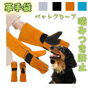 犬 嚙みつき防止 ペットグローブ 革手袋 手袋 ペットグローブ ペット用品 噛みつき防止 引っ掻き 保護 手袋 厚手 ロング 牛革 犬 猫 爬虫類 園芸 耐熱性 耐久性 肘守り