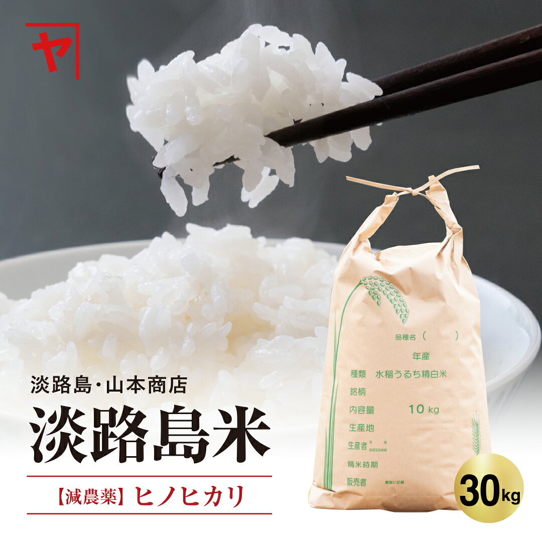 樂天商城 - ＼4/24 20:00~先着5名！23,000⇒4,000円OFFクーポン／ 【送料無料】 淡路島米 【令和7年度産】 お米 30キロ 淡路島 ひのひかり ヒノヒカリ 精米済み 米 人気 ランキング おすすめ 美味しい 産地直送 おにぎり カレー ライス オニオン魂 山本商店 送料無料 贈り物