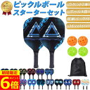 【BF祭り!ポイント6倍!】【楽天5冠獲得】 ピックルボール パドル 軽量 初心者 セット ラケット×2個 ボール×4個 収納バッグ×1個 木製 ピックルボール...