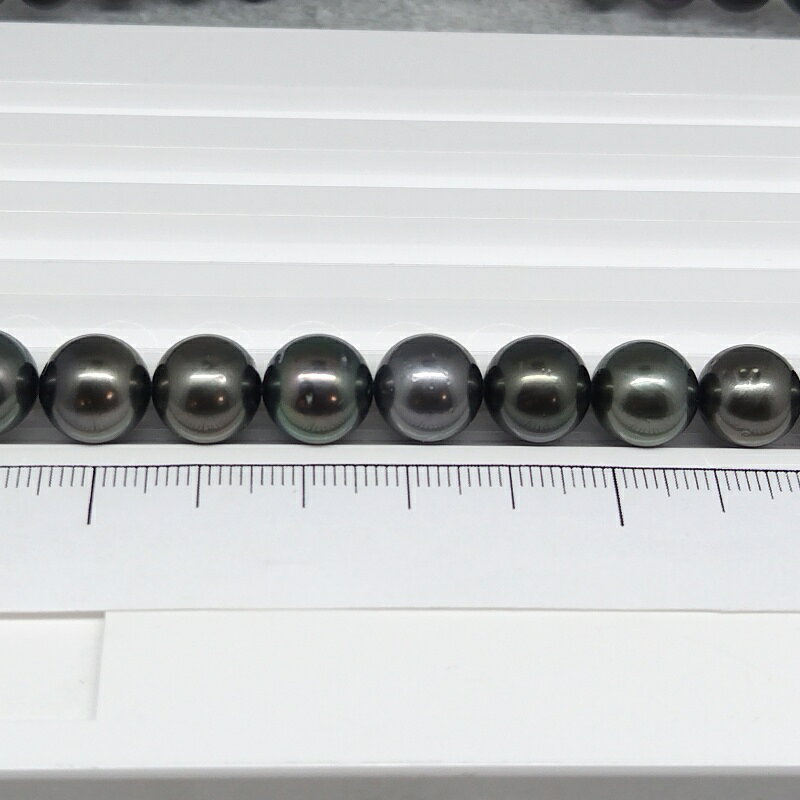 限定 今だけ 黒真珠 ネックレス 45cm 8mm 9mm 10mm タヒチ 黒蝶真珠 ピーコック グリーン 鑑別書付 ブラック onishipearls-10007025 O.Preje-オプレージュby大西パール サンプル画像3