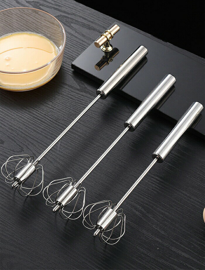 半自動回転 圧力ロータリー 泡立て器 ステンレス製 ハンドブレンダー キッチン料理ツール