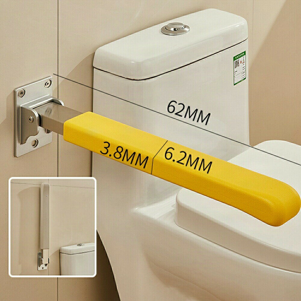 樂天商城 - トイレ用手すり 折りたたみ式 ステンレス鋼 滑り止め 転倒防止 簡単設置 高齢者介護 妊婦用 浴室用 耐荷重100kg 介護用品