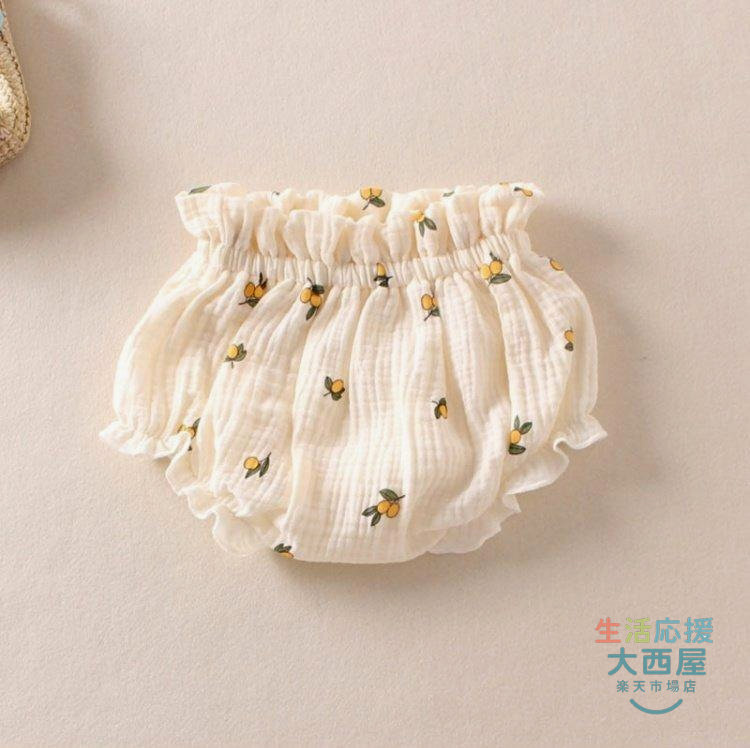 ベビー ブルマパンツ おむつカバー ショートパンツ かぼちゃパンツ オーバーパンツ 布帛 ボトムス 綿 ガーゼ 赤ちゃん 子供服 2