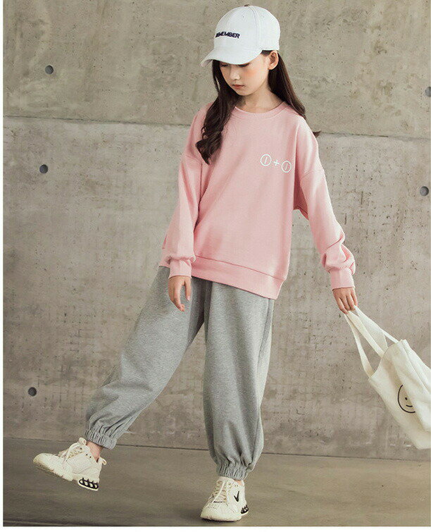 【ブラックフライデー｜P5倍＆クーポン｜11/27まで】 韓国子供服 2点セット パーカー ロングパンツ 女..