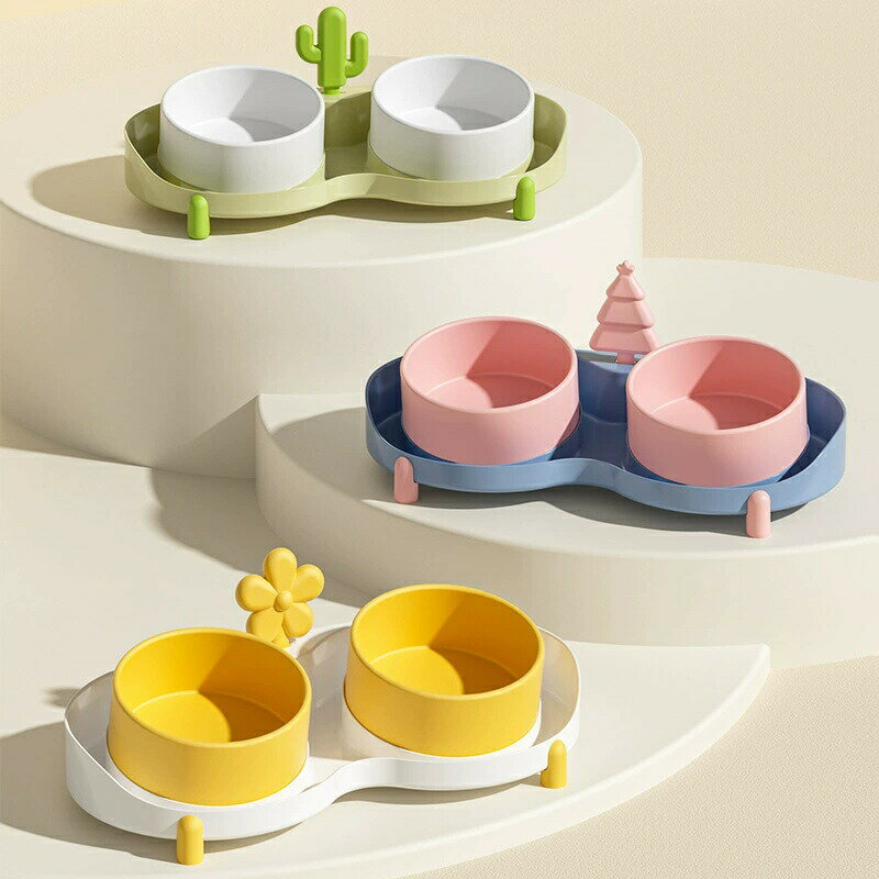Tableware - ＼店内SALE開催中／ 猫 犬 フードボウル セラミック ペット食器 おしゃれ マット付き 食べやすい高さ設計 小型犬用 水分補給ボウル ご飯皿