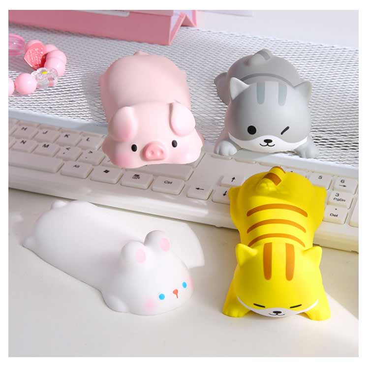 【楽天スーパーSALE！半額商品】 リストレスト かわいい 手首 クッション マウス 低反発 マウスパッド アームレスト パソコン ねこ いぬ うさぎ ぶた パソコン用品 可愛い 手首 保護 疲労軽減 おしゃれ リラックス 柔らかい 癒し ギフト プレゼント