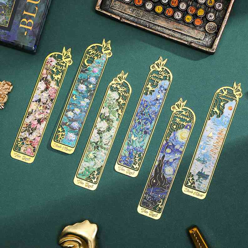 【ブラックフライデー｜P5倍＆クーポン｜11/27まで】 新生活応援 しおり おしゃれ 絵 金属 エレガント..