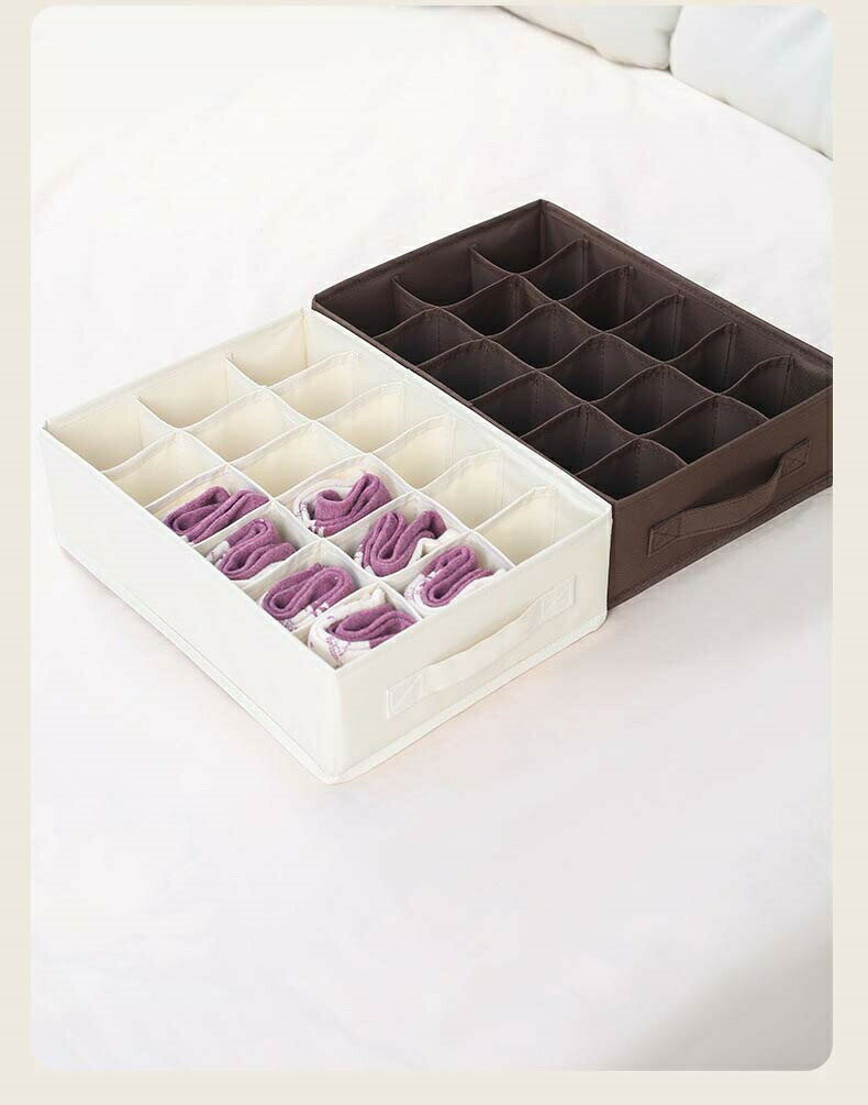 【ブラックフライデー｜P5倍＆クーポン｜11/27まで】 仕切りケース 収納ボックス 布 折りたたみ 下着収納 ランジェリー収納 引出し収納 衣類ケース コンパクト