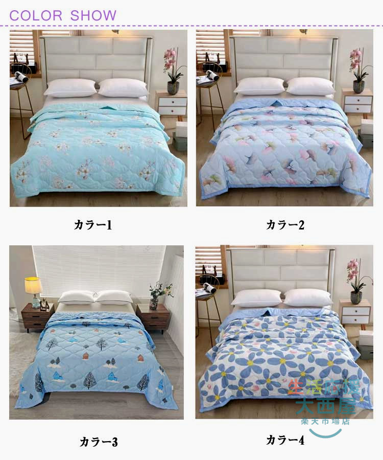 ＼スーパーセール店内SALE開催中/ 夏掛布団 肌掛けふとん ふんわり 夏用 ウォッシャブル 軽量 薄手 シングル ダブル エアコン対策 [2]