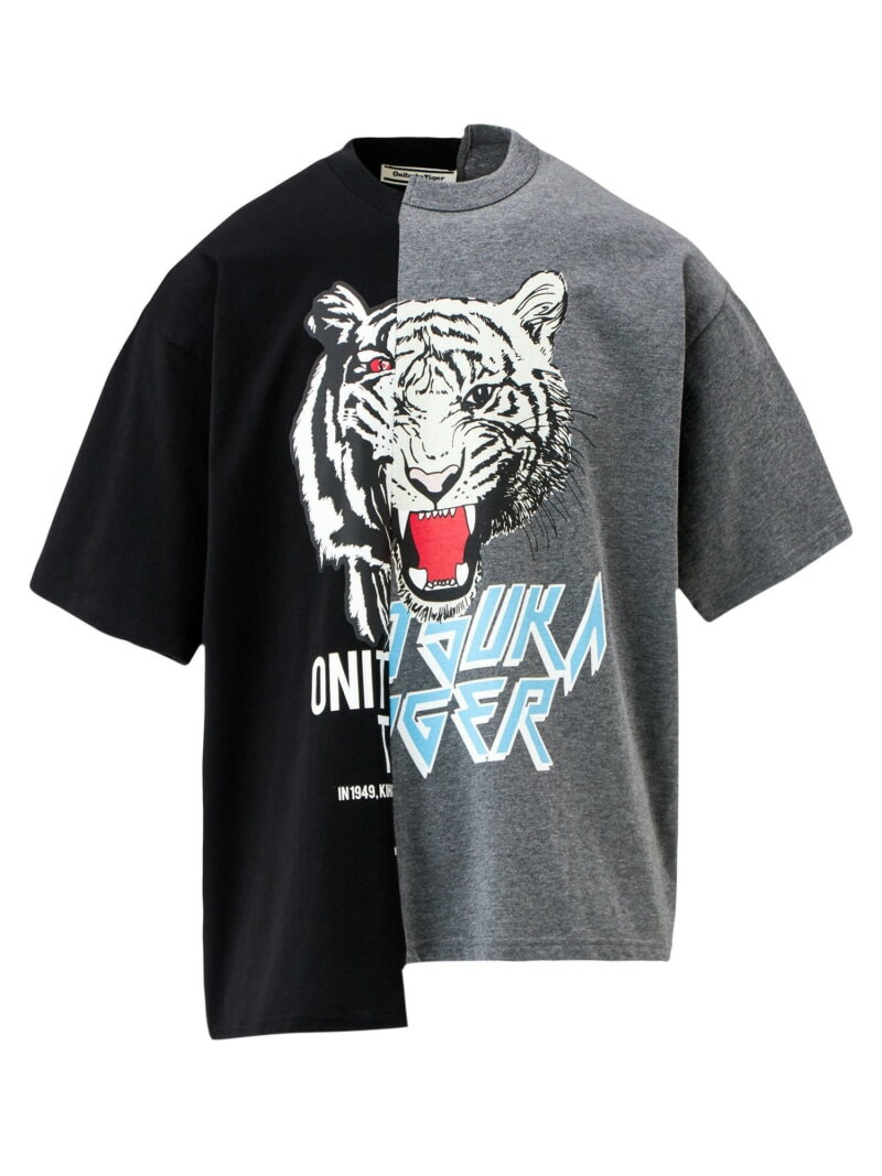 (U)GRAPHIC TEE Onitsuka Tiger オニツカタイガー トップス カットソー・Tシャツ ブラック グリーン ホワイト