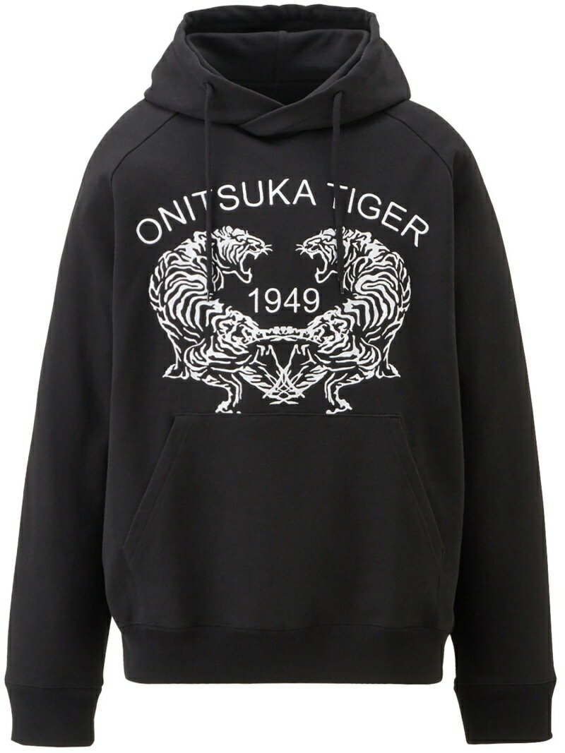 (U)SWEAT HOODIE Onitsuka Tiger オニツカタイガー トップス パーカー・フーディー ブラック ホワイト