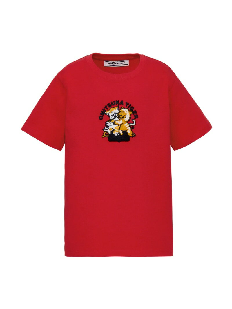 KIDS GRAPHIC TEE Onitsuka Tiger オニツカタイガー トップス カットソー・Tシャツ レッド ホワイト