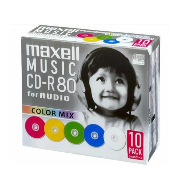 CDRA80MIX.S1P20S マクセル 音楽用CD-R80分20枚パック maxell カラーMIX