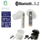 Bluetooth ver5.2 ワイヤレスイヤホン QB-082G スケルトン 音楽視聴 通話可能 防水仕様 長時間再生 マイク付き イヤフォン ヘッドフォン テレワーク スマホ IPHONE ANDROID アイフォン アンドロイド iPhone14 IPHONE14 IPHONE13 IPHONE12 あす楽