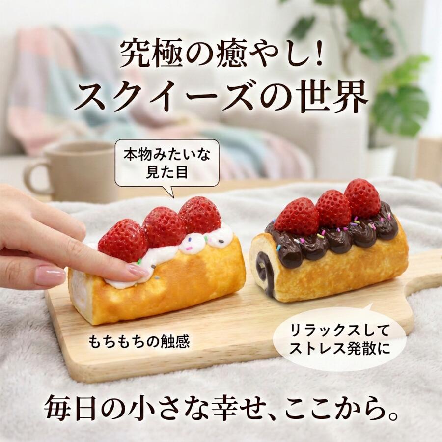 スクイーズ いちご ケーキ シリコン スイーツ おもちゃ 低反発 握る ストレス解消 癒しグッズ かわいい SNS話題 子ども 大人 onko-10005029 SmartPlus(スマートプラス) サンプル画像2