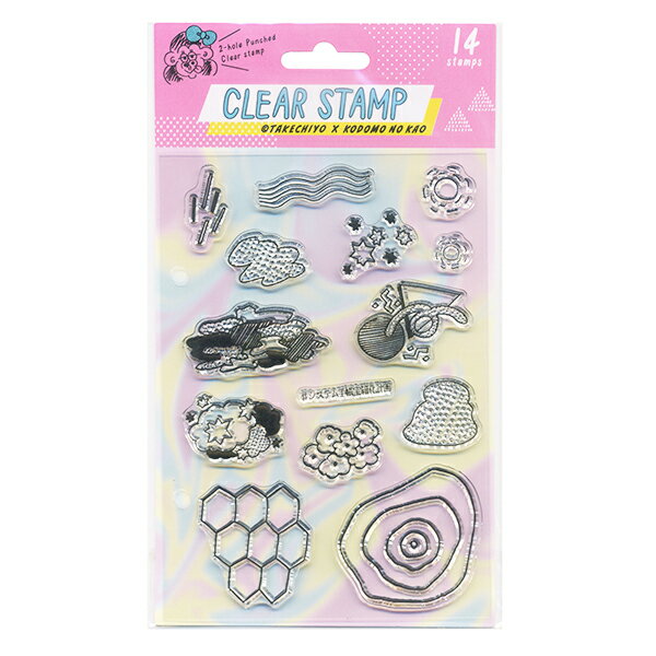 こどものかお たけちよ クリアスタンプ 1774-001 手帳 バレットジャーナル スケジュール帳 TODO 枠 フ..