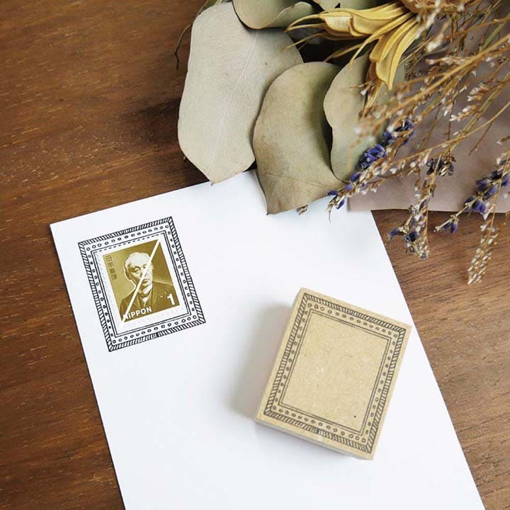 切手フレーム（額縁） ゴム印 （a-071） 切手枠 飾り枠 手紙 封筒 かわいい おしゃれ スタンプ スタンプマルシェ[t] 2