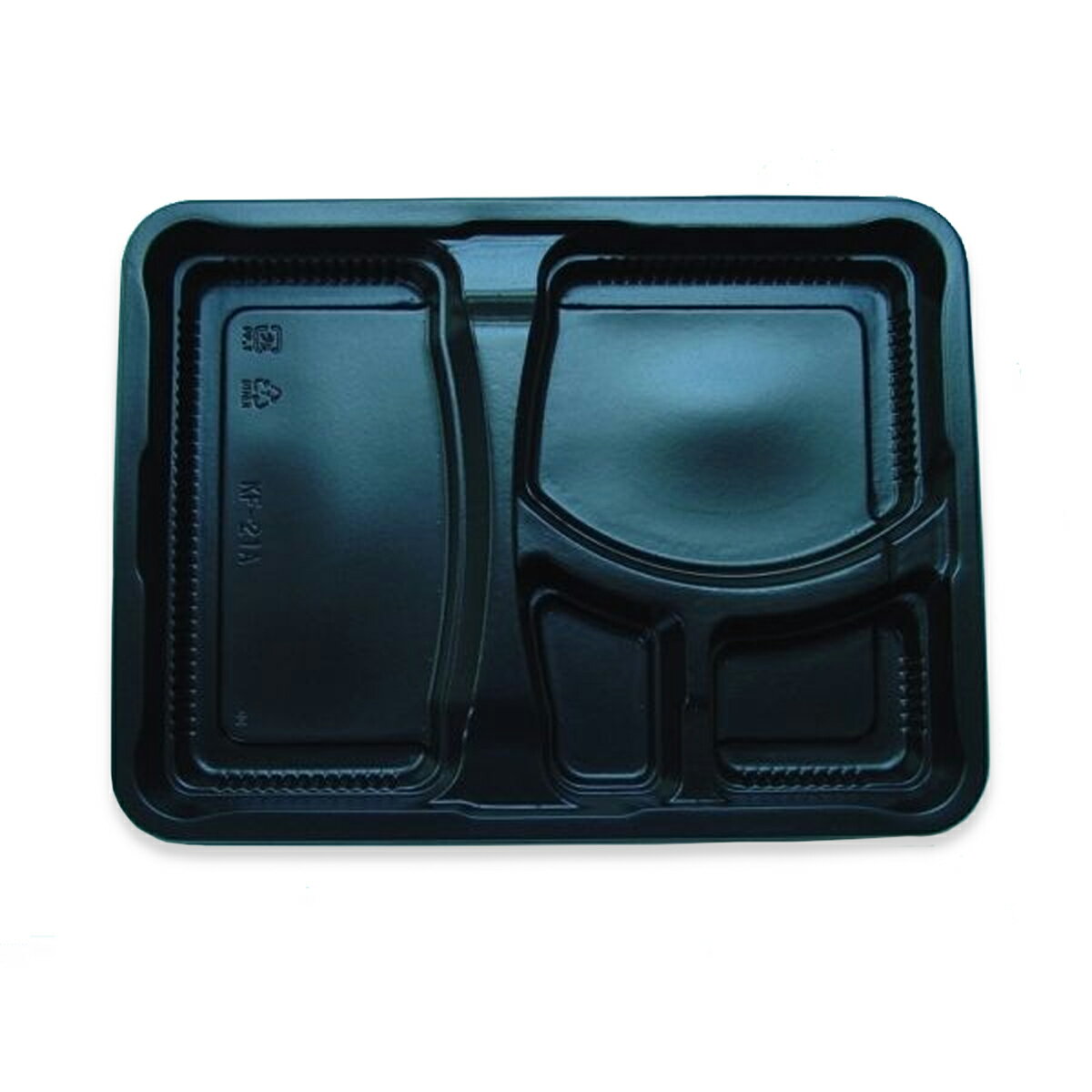 【地域限定送料無料 直送便】 弁当容器 使い捨て 弁当箱 KF-21A　黒　蓋付きセット (1200枚入) お弁当..