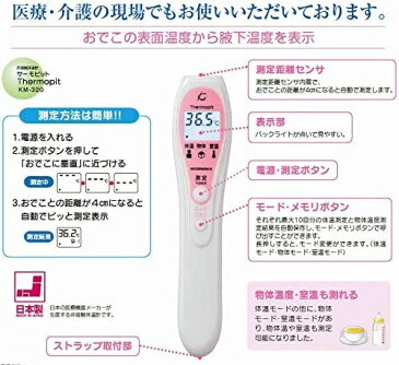 非接触体温計 サーモピット km-320 ケンツメディコ 日本製 (made in JAPAN)