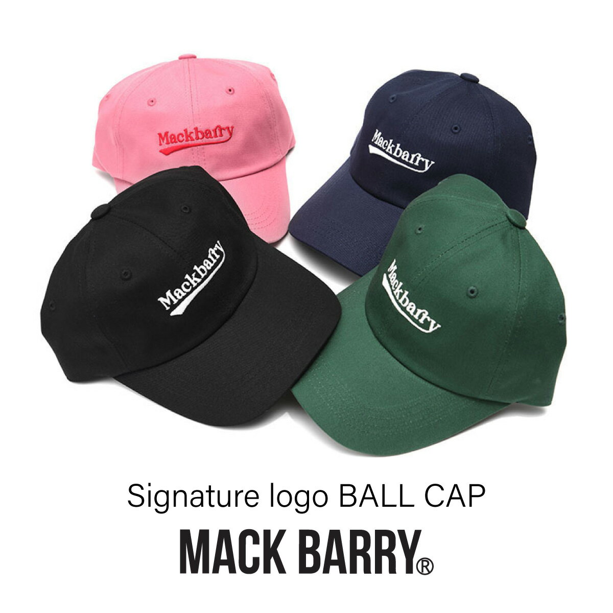MACK BARRY Signature logo BALL CAP キャップ CAP cap レデ