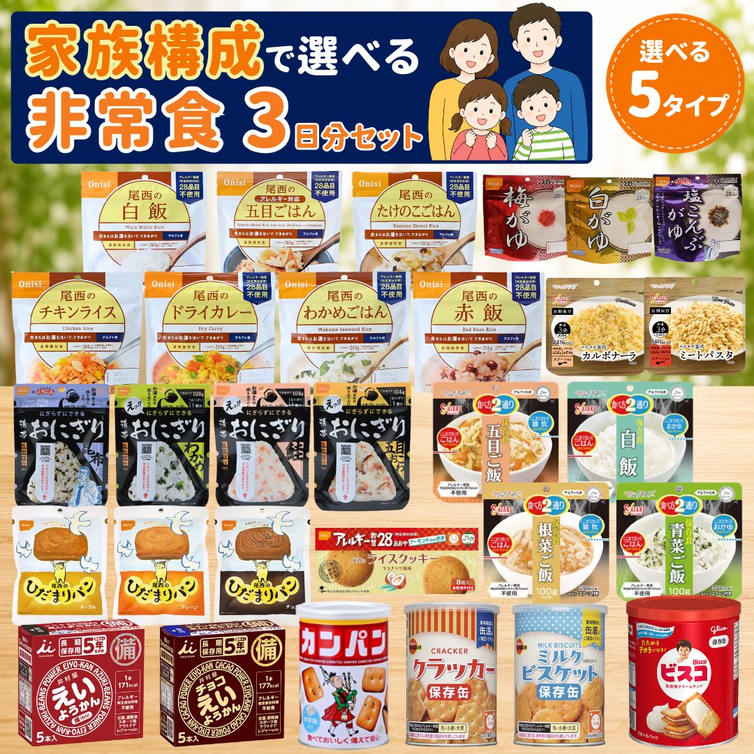 防災食非常食セット3日分5年保存長...