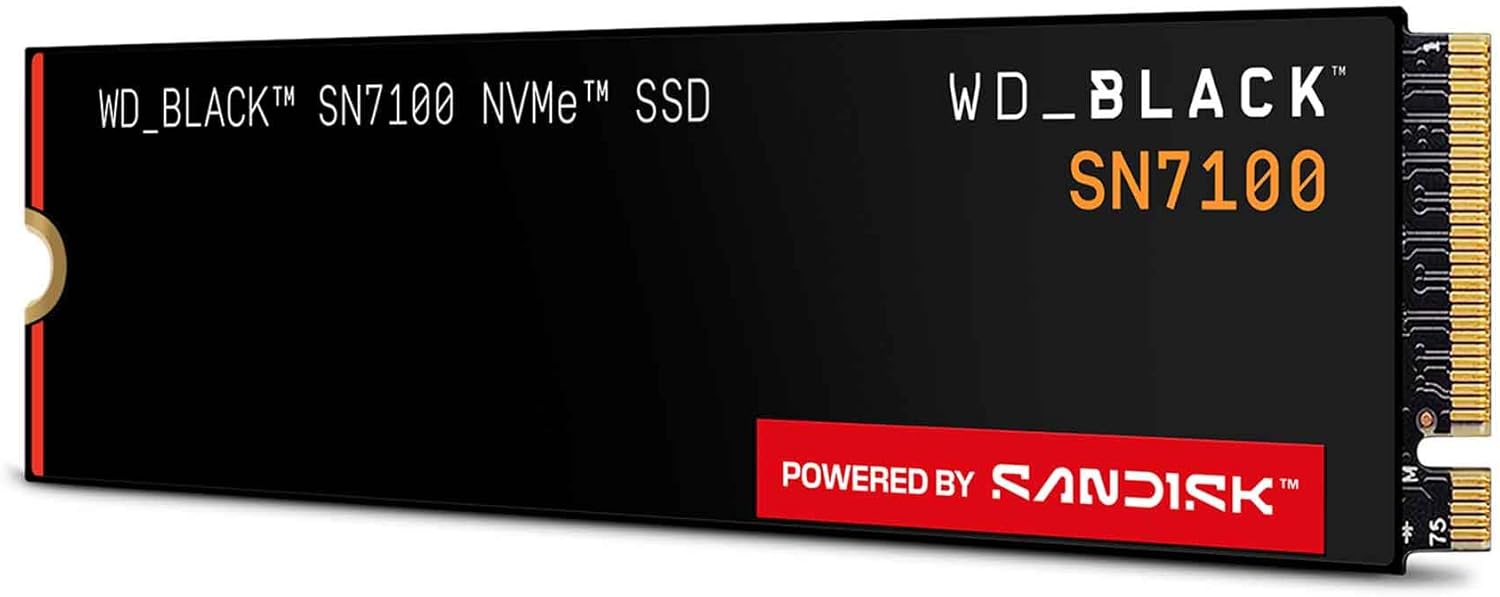 Western Digital ウエスタンデジタル 内蔵SSD 1TB WD Black SN7100 (読取り最大 7,250MB/秒) M.2-2280 NVMe WDS100T4X0E-EC