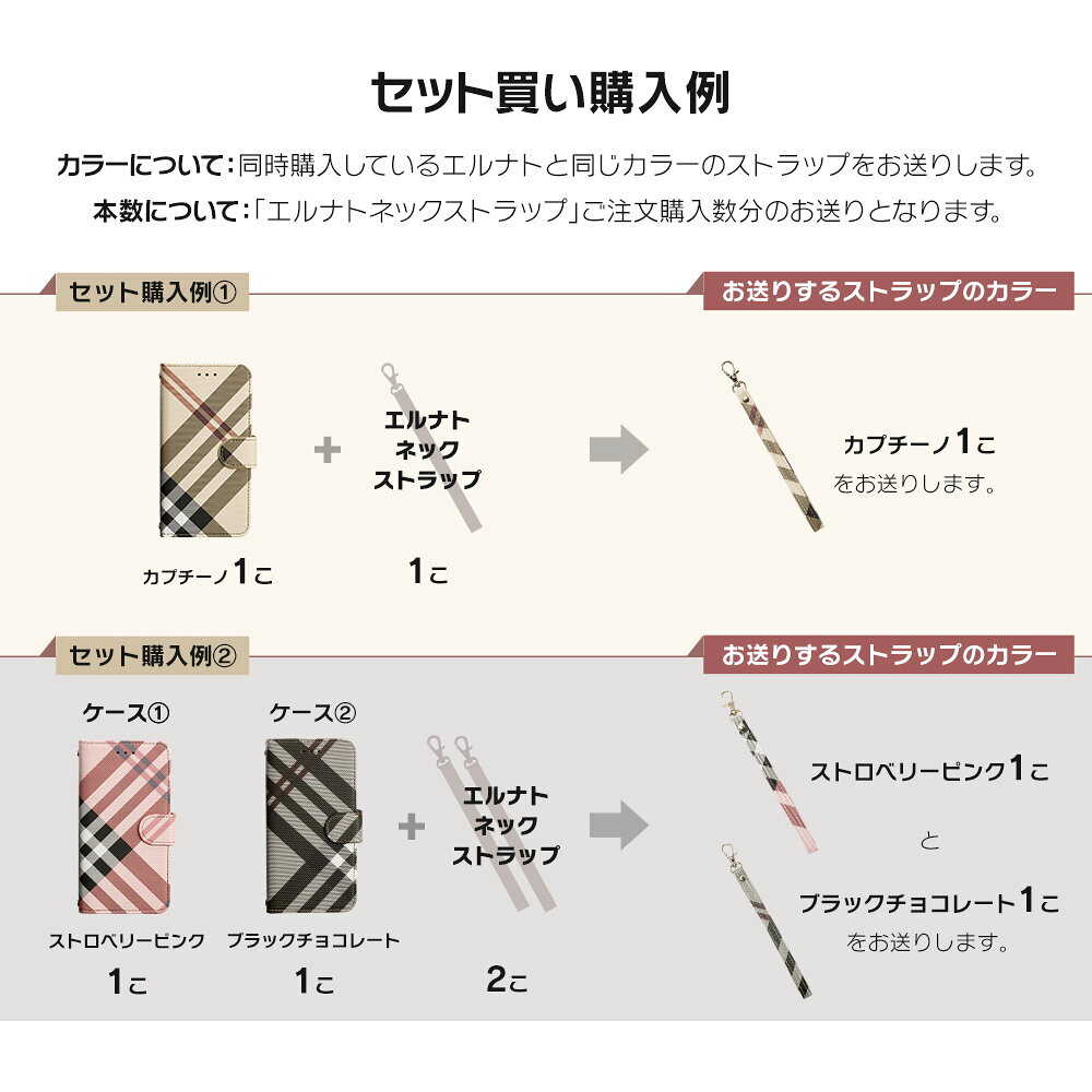【P5倍！7/11(土)1:59まで】 セット買い専用 ストラップ チェック柄 エルナトネッ...