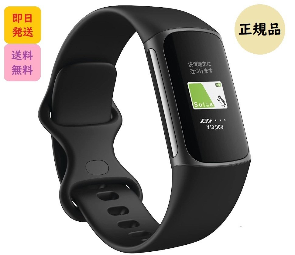 Fitbit Charge 5 健康管理トラッカー ブラック グラファイト GPS搭載 スマートウォッチのサムネイル