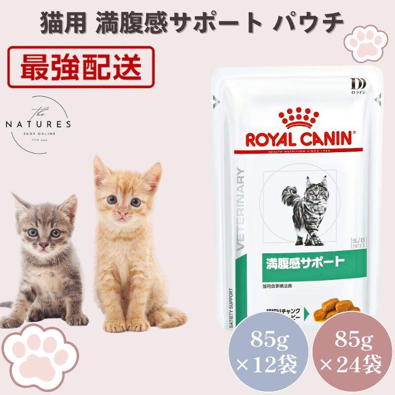 【病院認証不要 在庫限り】ロイヤルカナン 猫 満腹感サポート ウェット パウチ 85g×12袋 / 85g×24袋