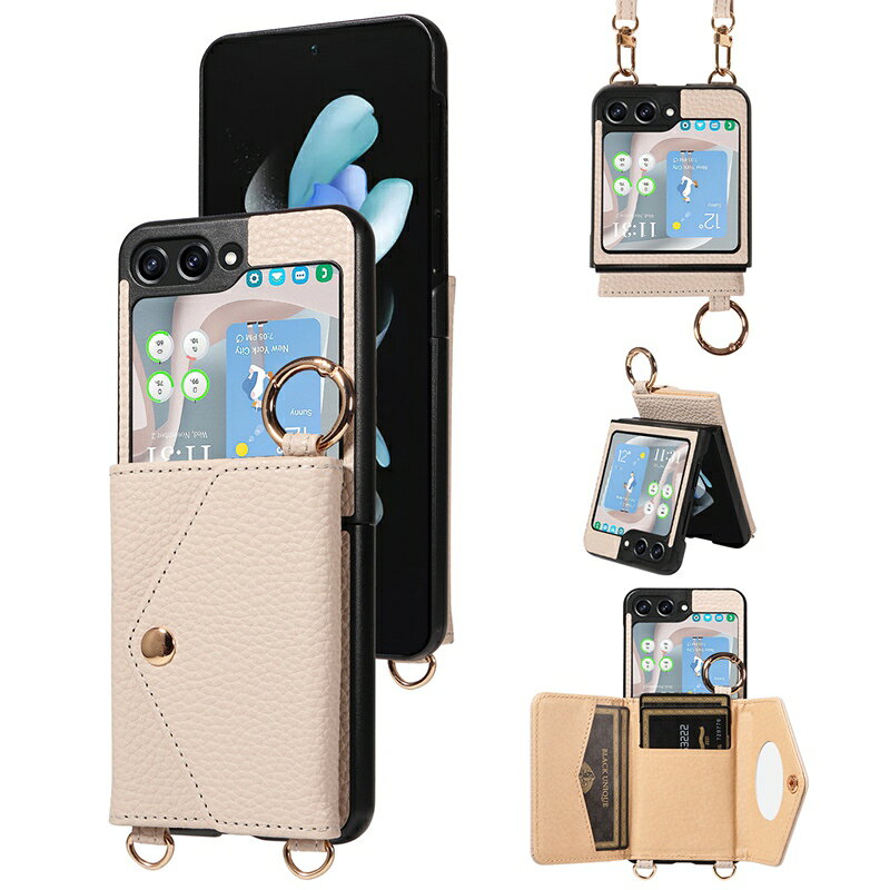 Galaxy Z flip6 ケース ショルダー カード収納 galaxy z flip5 ケース 韓国 おしゃれ 折りたたみスマートフォン サムスン ギャラクシー Z フリップ4 5g galaxy z flip4 ケース リング付き galaxy z flip3 ケース 衝撃吸収