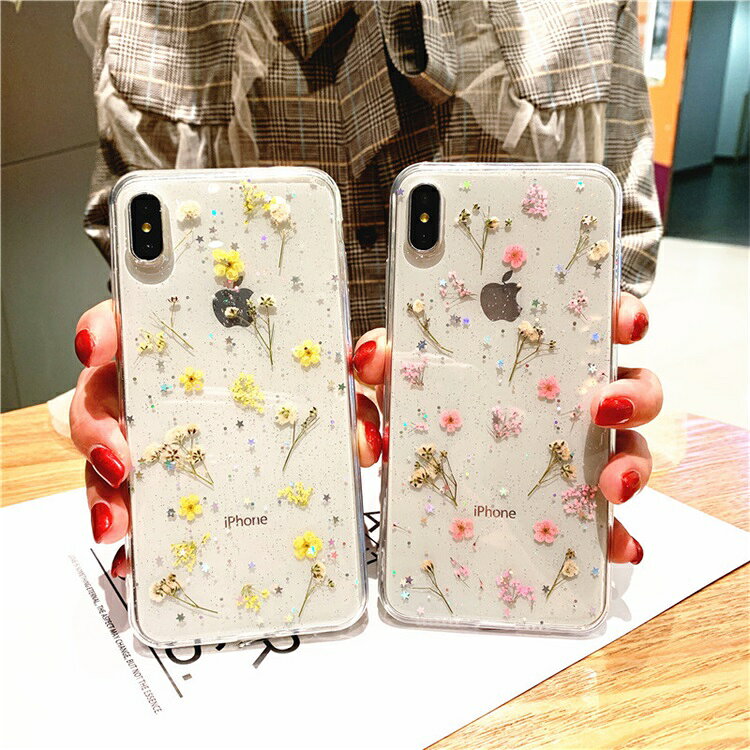 楽天市場】押し花 iphoneケース（プロテクション耐衝撃対応）の通販