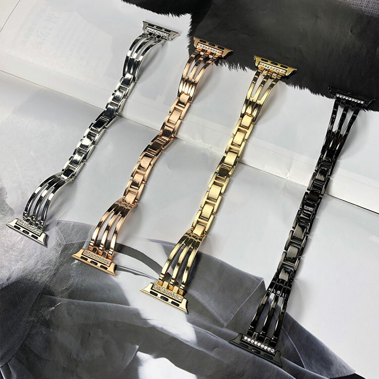 アップルウォッチ バンド レディース ステンレス 46mm apple watch バンド おしゃれ series 10 9 8 SE2 7 6 SE 5 4 3 2 1 お洒落 交換バンド アップルウォッチ バンド 42mm 40mm 38mm 42mm 41mm 45mm 49mm 金属ベルト 腕時計ベルト 長さ調整