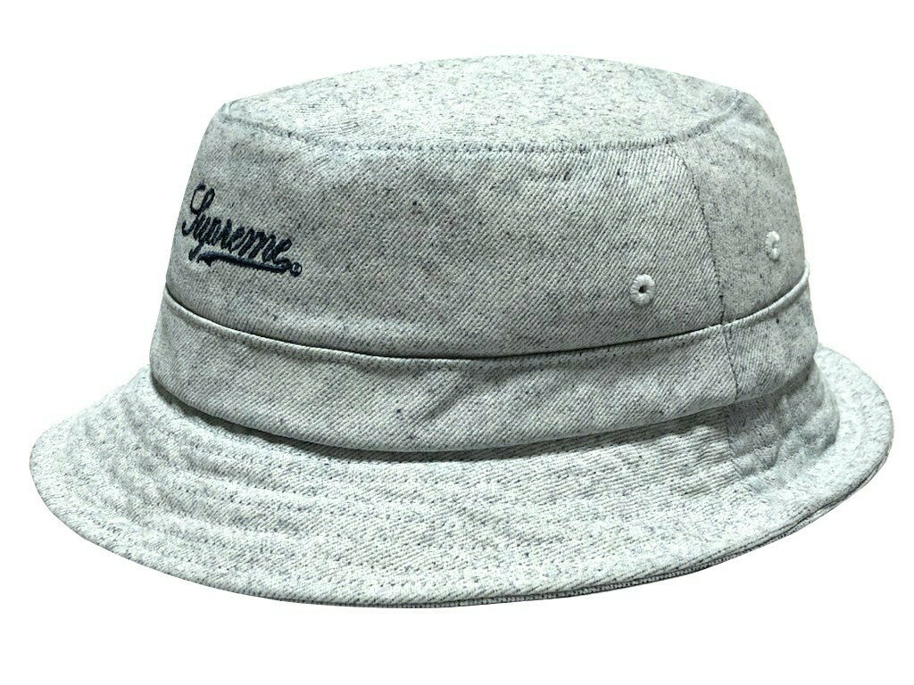 SUPREME シュプリーム 24SS 新品 白 Coated Denim Crusher HAT コーテッド デニム クラッシャー ハット バケハ WHITE ホワイト
