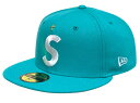 SUPREME シュプリーム ニューエラ コラボ 24SS ティール Gold Cross S Logo New cap ゴールド クロス エス ロゴ ニューエラ キャップ Teal　ブルー