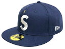 SUPREME シュプリーム ニューエラ コラボ 24SS 紺 Gold Cross S Logo New cap ゴールド クロス エス ロゴ ニューエラ キャップ Light Navy