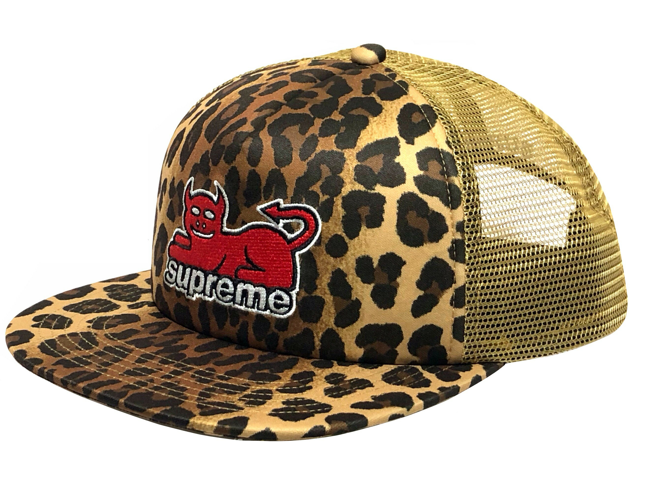 シュプリーム SUPREME シュプリーム キャップ 24SS 新品 ヒョウ柄 レオパード Toy Machine Mesh Back 5-Panel cap トイ マシーン メッシュ バック 5 パネル キャップ LEOPARD スナップバック メッシュキャップ