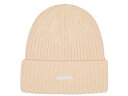 SUPREME シュプリーム ニット帽 24SS 新品 ベージュ Overdyed Beanie オーバーダイド ビーニー スモールボックスロゴ コットン ライトタン 折り返し Light Tan